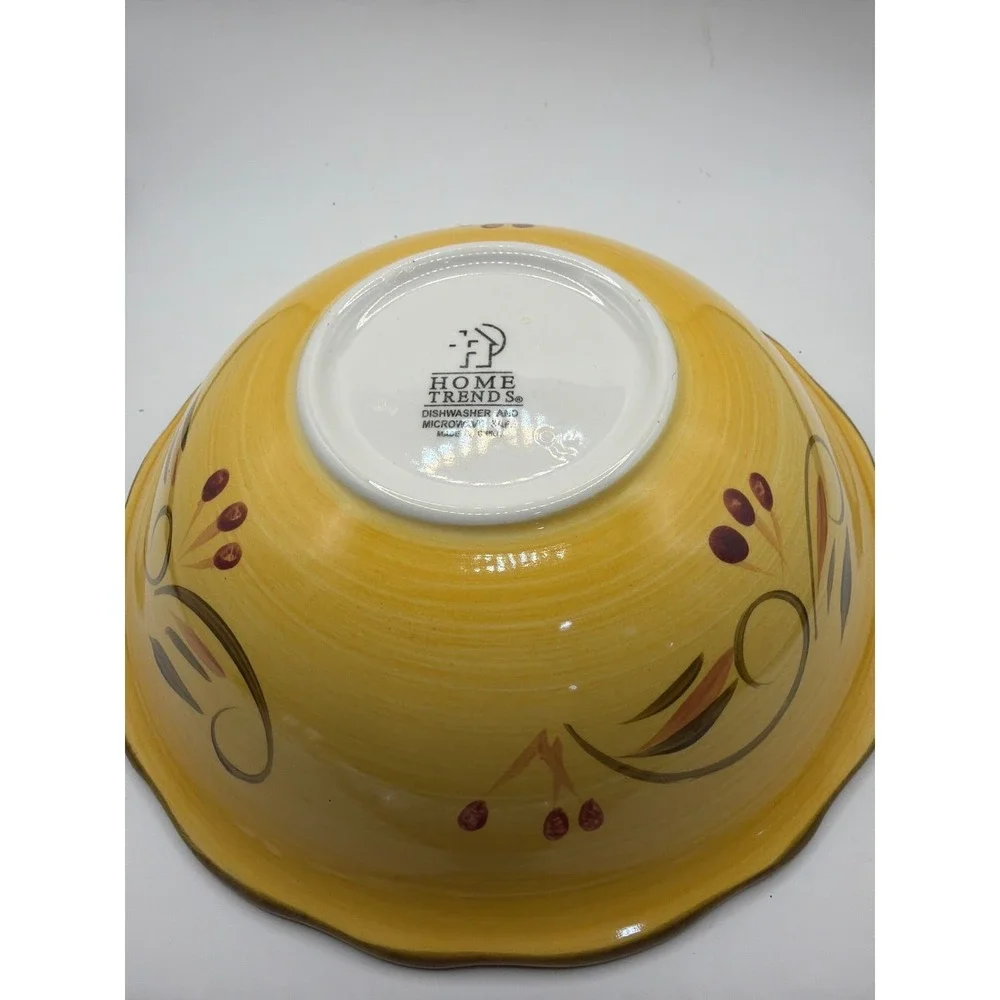 4 Home Trends Italian Villa Bowls Rustic 8 Inch Soup Pasta Salad Serveware